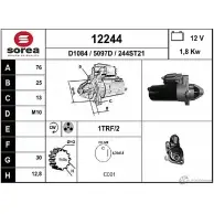 Стартер EAI 12 244 244ST21 12244 Audi A6 (C5) 2 Седан 4.2 Rs6 Quattro 450 л.с. 2002 – 2005