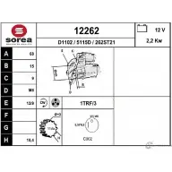Стартер EAI 12262 122 62 Mitsubishi ASX 1 (GA, XA) Кроссовер 1.6 DI D 4WD 114 л.с. 2015 – наст. время 262ST21