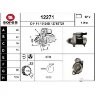 Стартер EAI 12271 2796234 271ST21 122 71