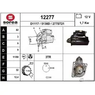 Стартер EAI 122 77 12277 Jeep Renegade (BU, 520) 1 2014 – 2020 277ST21