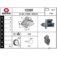 Стартер EAI 12305 305ST21 Honda CR-V 1 (RD) Кроссовер 2.0 16V 4WD (RD1. RD3) 128 л.с. 1995 – 2001 1 2305