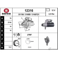 Стартер EAI 2796279 316ST21 123 16 12316