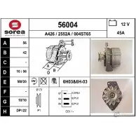 Генератор EAI 56004 004ST6 5 Volkswagen Golf 2 Хэтчбек 1.0 45 л.с. 1983 – 1985 2552A