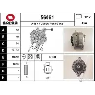 Генератор EAI 2801744 56061 061 ST65 2583A