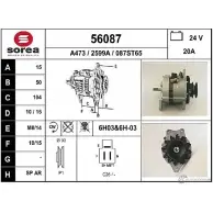 Генератор EAI 087 ST65 56087 2801760 2599A