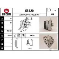 Генератор EAI 2801776 56120 120S T65 2614A