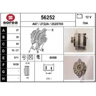 Генератор EAI 56252 2801891 2722A 252ST 65