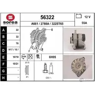 Генератор EAI 322ST65 56322 2801957 27 88A