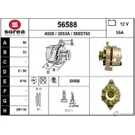 Генератор EAI 56588 56588 Opel Corsa (B) 2 Хэтчбек 1.2 i (F08) 45 л.с. 1993 – 2000 3 053A
