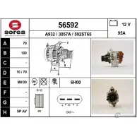 Генератор EAI 305 7A 56592 56592 Opel Frontera (A) 1 1991 – 1998