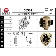 Генератор EAI 56596 Citroen Xsara 1 (N1) Хэтчбек 1.8 i 90 л.с. 1997 – 2000 3061 A 56596