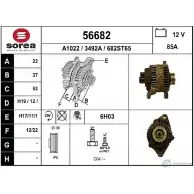 Генератор EAI 3 492A Fiat Marea (185) 1 1996 – 2007 56682 56682