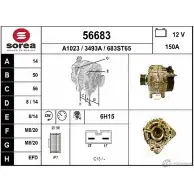 Генератор EAI 56683 56683 Volkswagen Passat (B3-B4) 2 Седан 2.8 VR6 174 л.с. 1991 – 1996 3 493A