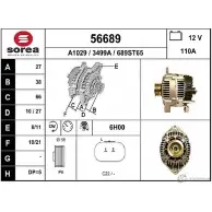 Генератор EAI 56689 56689 Renault Laguna (B56) 1 Хэтчбек 2.0 16V (556A/B) 140 л.с. 1999 – 2001 34 99A