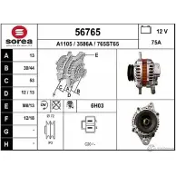 Генератор EAI 56765 56765 35 86A Mitsubishi L200 3 (K7T, K6T) Пикап 2.5 TD 4WD (K74T) 115 л.с. 2001 – 2007