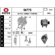 Генератор EAI 56775 Fiat Palio (178) 1 Универсал 1.6 16V 103 л.с. 2001 – 2024 3596 A 56775