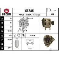 Генератор EAI 360 8A Volkswagen Passat (B3-B4) 2 Седан 2.8 VR6 174 л.с. 1991 – 1996 56785 56785