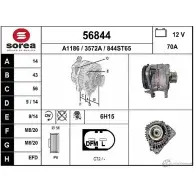 Генератор EAI 56844 Seat Ibiza (6L1) 3 Хэтчбек 2.0 116 л.с. 2002 – 2009 56844 357 2A