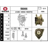 Генератор EAI Opel Astra (G) 2 Хэтчбек 1.2 16V (F08. F48) 75 л.с. 2000 – 2005 56866 56866 369 4A