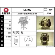 Генератор EAI 3 725A 56897 Renault Laguna (B56) 1 Хэтчбек 2.0 16V (556A/B) 140 л.с. 1999 – 2001 56897