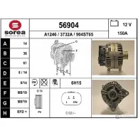 Генератор EAI 56904 Renault Laguna (BG) 2 Хэтчбек 2.0 16V (BG1Y) 204 л.с. 2005 – 2007 37 32A 56904