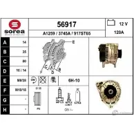 Генератор EAI 56917 56917 Audi A6 (C4) 1 Универсал 2.3 133 л.с. 1994 – 1995 37 45A