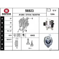 Генератор EAI 56923 3 751A 56923 Fiat Ducato (244) 2 Фургон 2.8 TD 122 л.с. 2002 – 2006