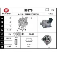 Генератор EAI 3804 A 56976 56976 Bmw 5 (E61) 5 Универсал 2.5 525 i 192 л.с. 2004 – 2010