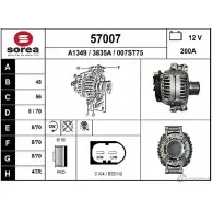 Генератор EAI 3835A 57007 0 07ST75 Mercedes Vito (W639) 2 Фургон 3.7 123 (6301. 6303. 6305) 224 л.с. 2004 – 2008