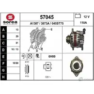 Генератор EAI 045S T75 2802678 3873A 57045