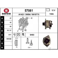 Генератор EAI 57081 081S T75 3909A Fiat Ducato (244) 2 Фургон 2.8 TD 122 л.с. 2002 – 2006