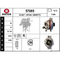 Генератор EAI 57085 Mazda MPV 3913A 085ST7 5
