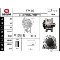 Генератор EAI Citroen Berlingo 2 (B9, PF2) Минивэн 1.6 HDi 90 92 л.с. 2010 – 2024 3928A 100ST 75 57100