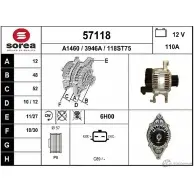 Генератор EAI 2802751 118S T75 3946A 57118