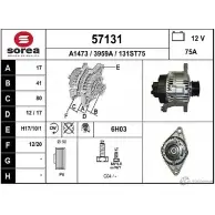 Генератор EAI 57131 131ST 75 Citroen Jumpy 1 (U6U) Минивэн 1.6 79 л.с. 1995 – 2000 3959A