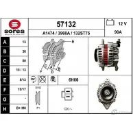 Генератор EAI 57132 1 32ST75 Nissan X-Trail 3960A