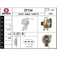 Генератор EAI Land Rover Range Rover Sport 1 (L320) Внедорожник 4.4 4x4 299 л.с. 2005 – 2013 13 4ST75 57134 3962A