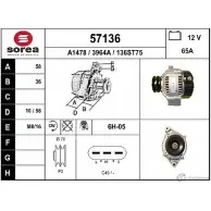 Генератор EAI 57136 3964A 13 6ST75 2802769