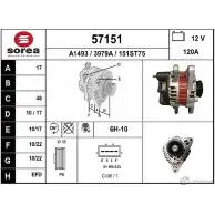 Генератор EAI 3979A Kia Opirus 151 ST75 57151