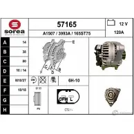 Генератор EAI 57165 16 5ST75 3993A Porsche 911 (996) 3 Кабриолет 3.6 Carrera 320 л.с. 2001 – 2005