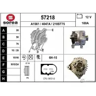 Генератор EAI 218 ST75 Bmw 3 (E93) 5 Кабриолет 4.0 M3 420 л.с. 2007 – 2013 57218 4047A