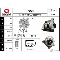 Генератор EAI 4051A 222ST 75 57222 Bmw X5 (E70) 2 Внедорожник 3.0 d 235 л.с. 2007 – 2008