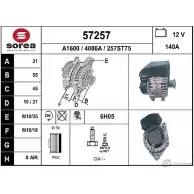 Генератор EAI 57257 4086A Opel Vectra (C) 3 Универсал 3.0 V6 CDTI (F35) 177 л.с. 2003 – 2005 25 7ST75