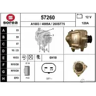 Генератор EAI 4089A Opel Astra (H) 3 Хэтчбек 1.6 Turbo (L48) 180 л.с. 2007 – 2010 260 ST75 57260