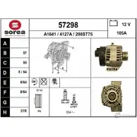 Генератор EAI 4127A 2 98ST75 57298 Fiat Panda (312, 519) 3 Хэтчбек 1.3 D Multijet 4x4 75 л.с. 2012 – 2025