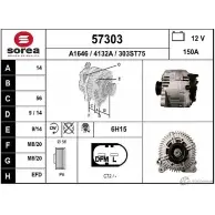 Генератор EAI 303ST 75 57303 4132A Audi A4 (B7) 3 Универсал 3.0 Tdi Quattro 204 л.с. 2004 – 2008