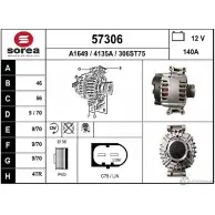 Генератор EAI 306ST 75 Audi Q3 (8U) 1 2011 – 2018 4135A 57306