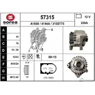 Генератор EAI 57315 4144A 315ST7 5 Bmw X5 (E70) 2 Внедорожник 3.0 d 235 л.с. 2007 – 2008