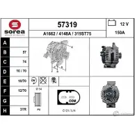 Генератор EAI 57319 319S T75 Ford Mondeo 4 (CA2, BA7) Хэтчбек 2.3 160 л.с. 2007 – 2015 4148A