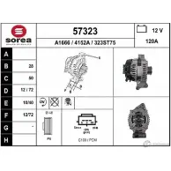 Генератор EAI 57323 323ST 75 4152A Ford Focus DM2 С Max Минивен